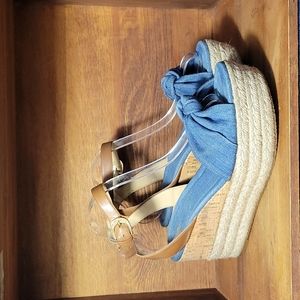 Michael Kors Demin Wedge  Sz 8